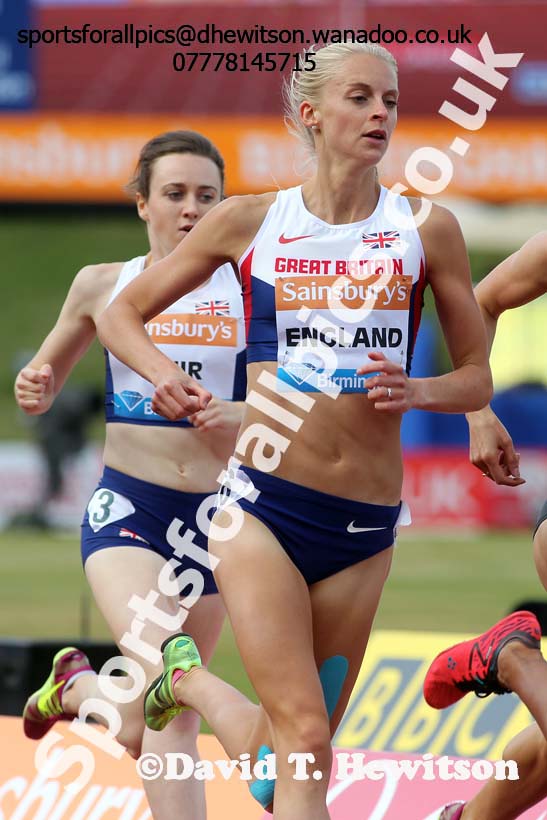 Hannah England in the 800 metres at the Sainsbury's Birmingham Grand Prix. Photos: David T. Hewitson/Sports for All Pics